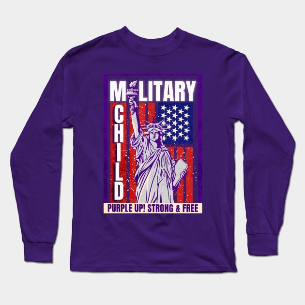 Purple Up For Military Kids - Military Purple-Up Day Long Sleeve T-Shirt by alcoshirts